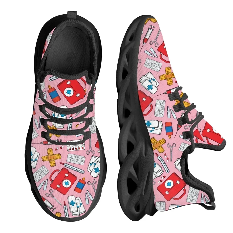 Tênis Femininos de Corrida Per - Knit Fabric Lace Up Sneakers avaliação e preço