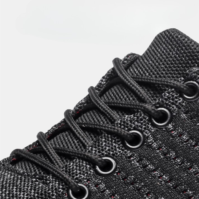 Tênis masculino sapatos de mal - Knit Fabric Lace Up Sneakers avaliação e preço